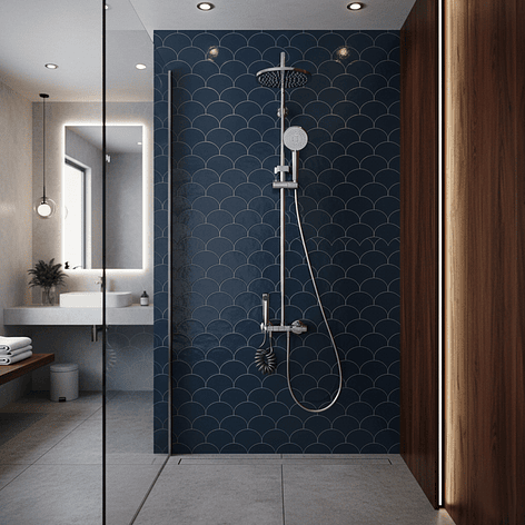 Columna Ducha Teclado Monomando  4 Funciones Plato Redondo Cromado 4