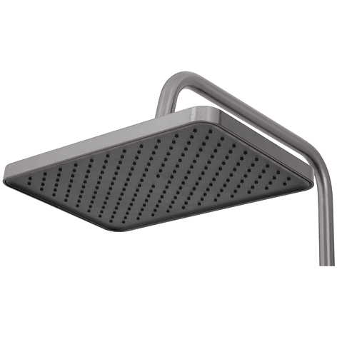 Columna Ducha Teclado Monomando  4 Funciones Plato Rectangular Gris Grafito 8