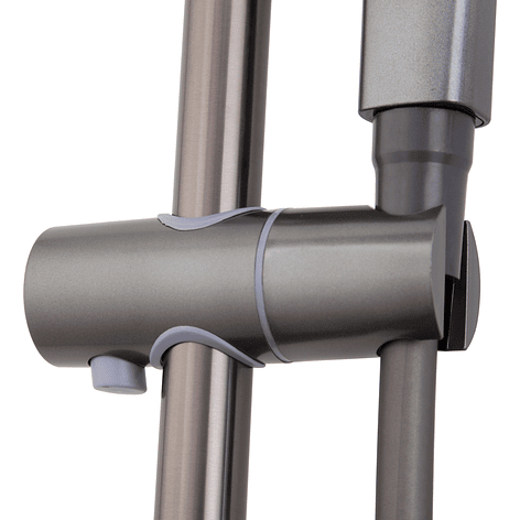 Columna Ducha Teclado Monomando  4 Funciones Plato Rectangular Gris Grafito 12