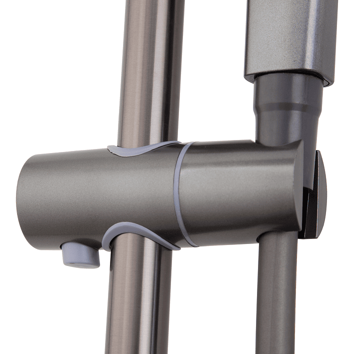 Columna Ducha Teclado Monomando  4 Funciones Plato Rectangular Gris Grafito 12