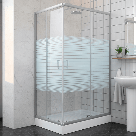 Shower Rectangular Strava Blanco 100x70x198cm (Incluye Receptáculo) 3