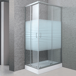 Shower Rectangular Strava Blanco 100x70x198cm (Incluye Receptáculo)