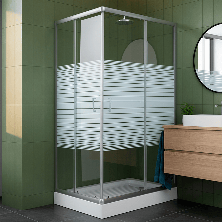 Shower Rectangular Strava Blanco 100x70x198cm (Incluye Receptáculo) 4