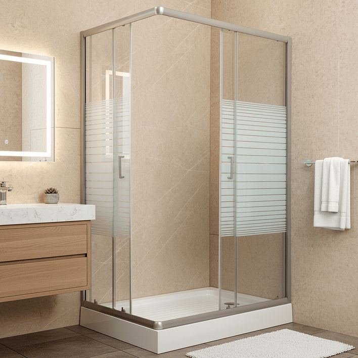 Shower Rectangular Strava Blanco 100x70x198cm (Incluye Receptáculo) 5