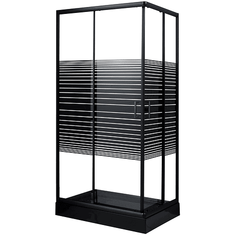 Shower Rectangular Strava Negro 100x70x198cm (Incluye Receptáculo) 8