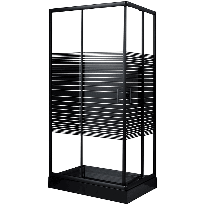 Shower Rectangular Strava Negro 100x70x198cm (Incluye Receptáculo) 8