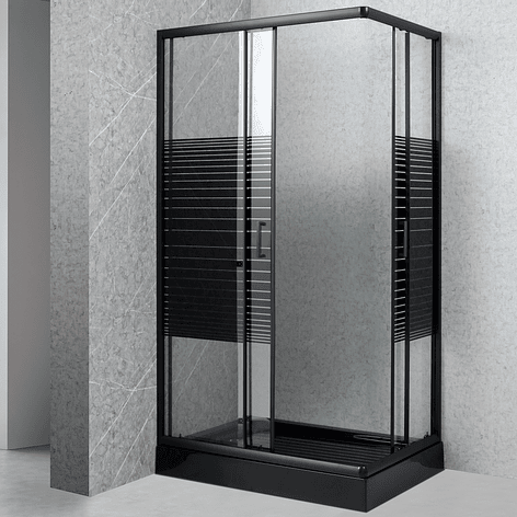 Shower Rectangular Strava Negro 120x80x198cm (Incluye Receptáculo) 7