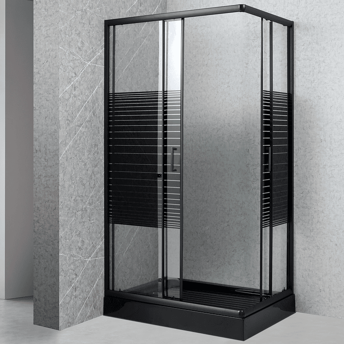 Shower Rectangular Strava Negro 120x80x198cm (Incluye Receptáculo) 7