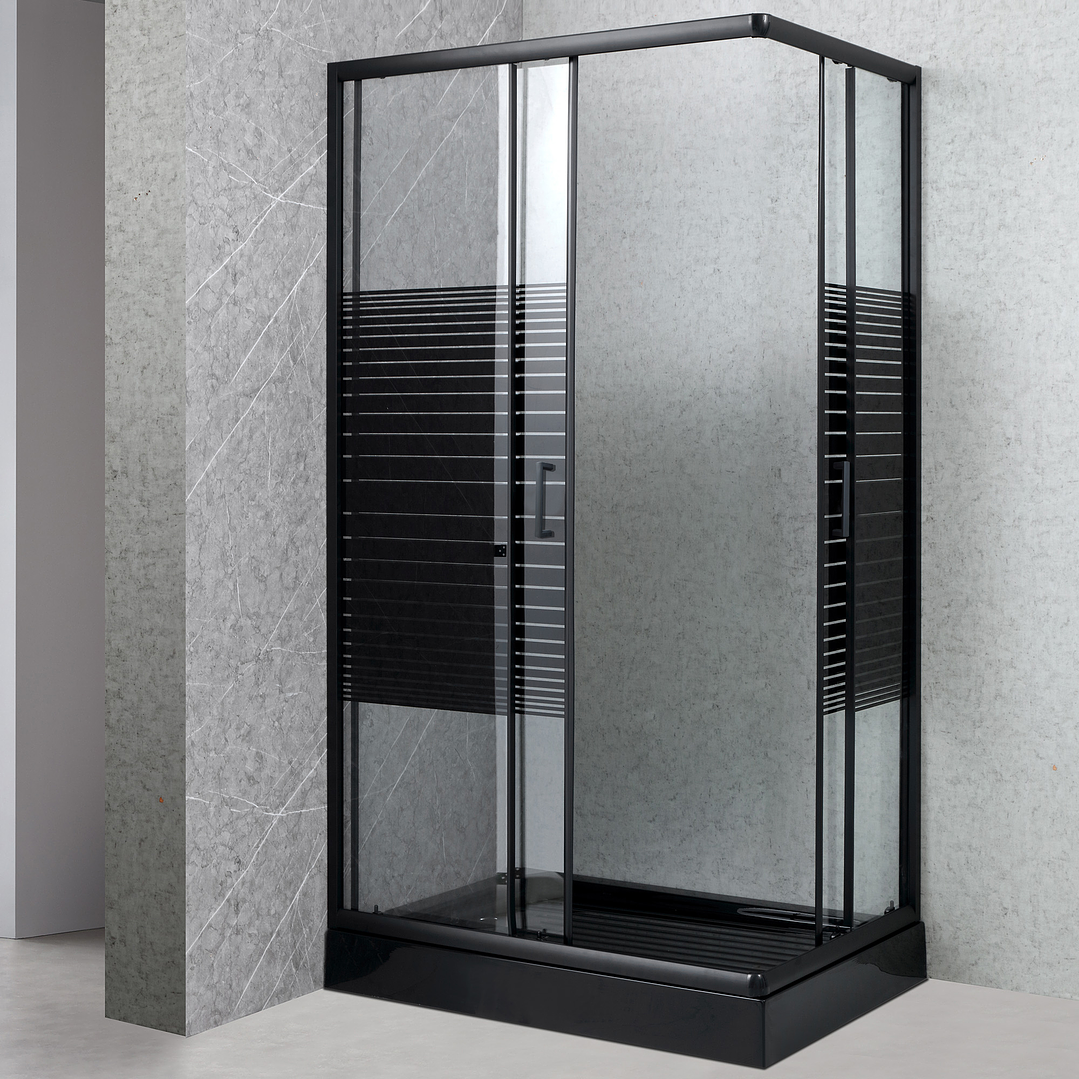 Shower Rectangular Strava Negro 120x80x198cm (Incluye Receptáculo) 7