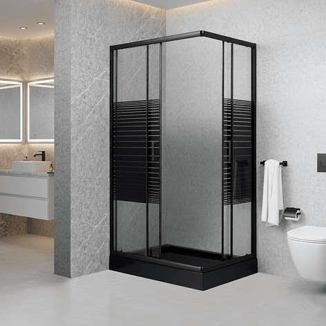 Shower Rectangular Strava Negro 120x80x198cm (Incluye Receptáculo) 5