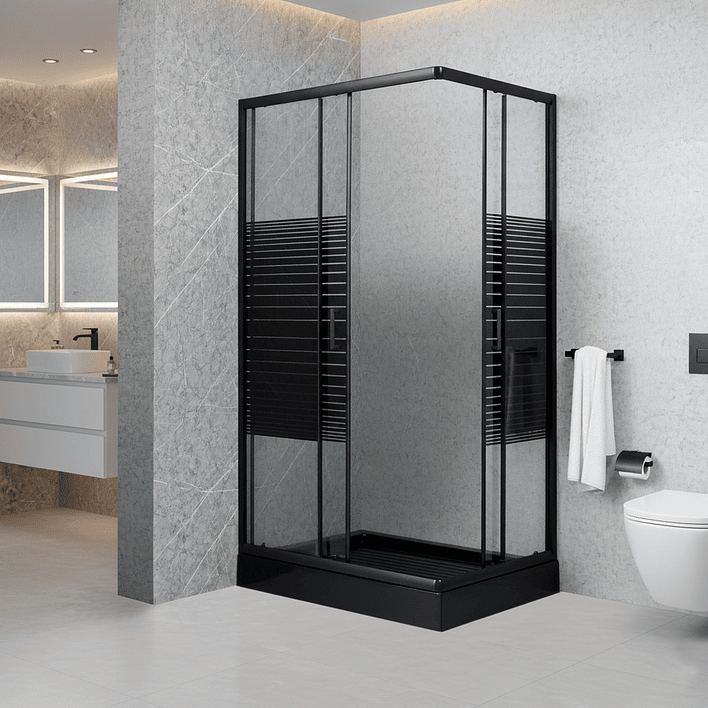 Shower Rectangular Strava Negro 120x80x198cm (Incluye Receptáculo) 5