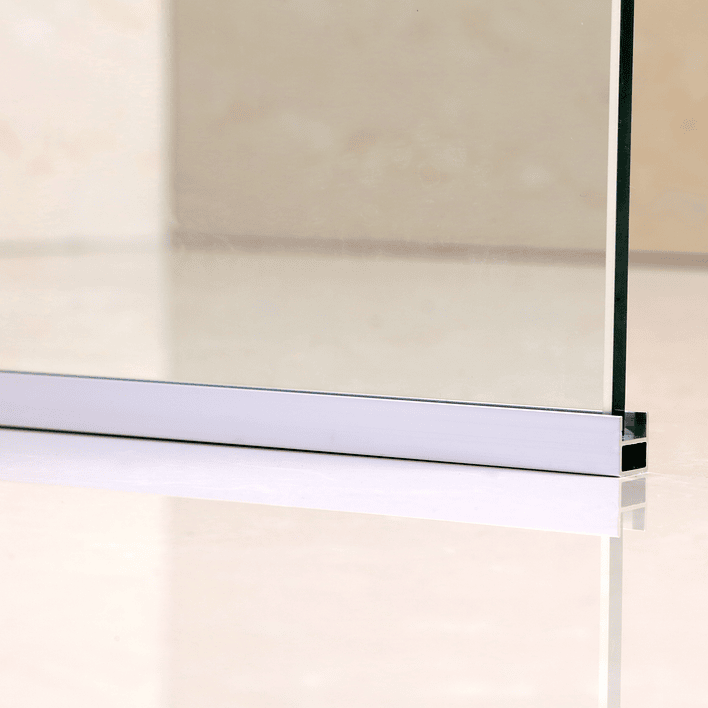 Mampara Fija de Baño Joytek 190×110 cm Vidrio Templado Transparente 8 mm 8