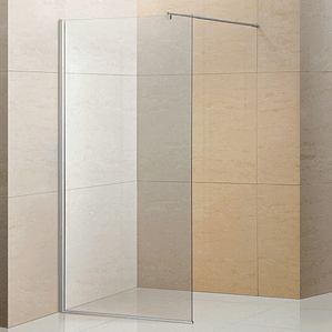 Mampara Fija de Baño Joytek 190×110 cm Vidrio Templado Transparente 8 mm