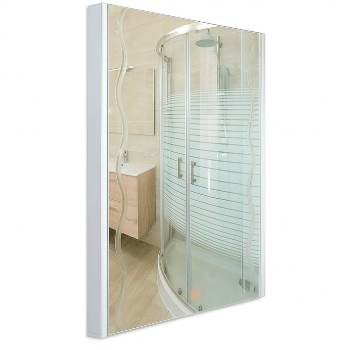 Espejo LED Líneas Curvas Joytek Rectangular 80x60 cm 4