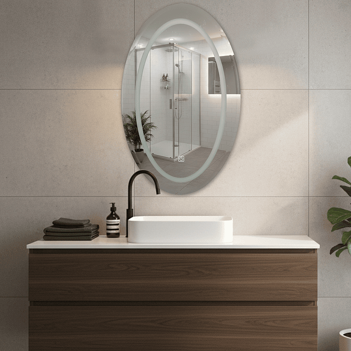 Espejo LED Joytek Ovalado 80x50 cm 4