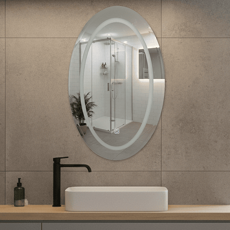 Espejo LED Joytek Ovalado 80x50 cm 3