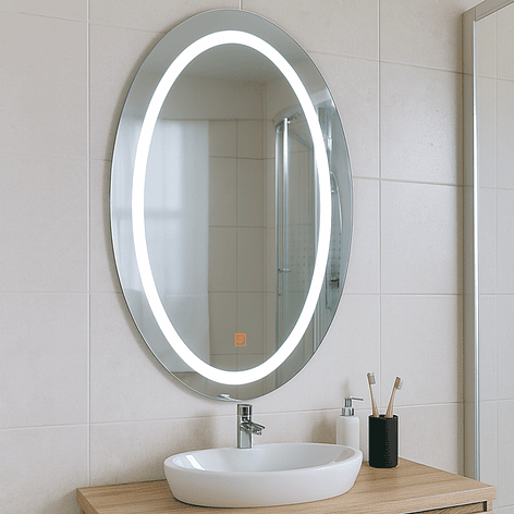 Espejo LED Joytek Ovalado 80x50 cm 10
