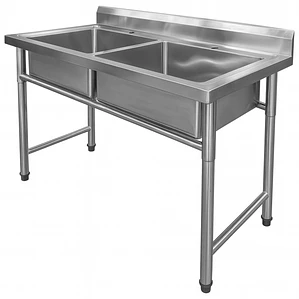 Lavafondo de Acero Inoxidable Doble Joytek 120x60x90 cm