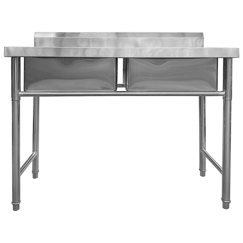 Lavafondo de Acero Inoxidable Doble Joytek 120x60x90 cm 6