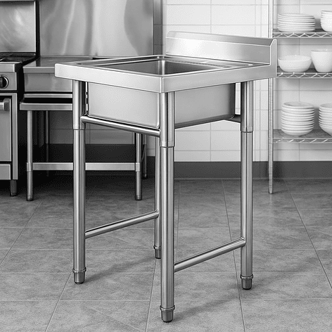 Lavafondo de Acero Inoxidable Joytek 50x50x90 cm 4