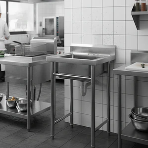 Lavafondo de Acero Inoxidable Joytek 50x50x90 cm