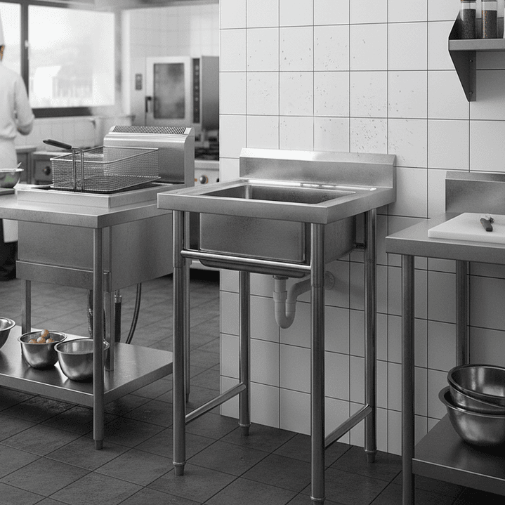 Lavafondo de Acero Inoxidable Joytek 50x50x90 cm 2