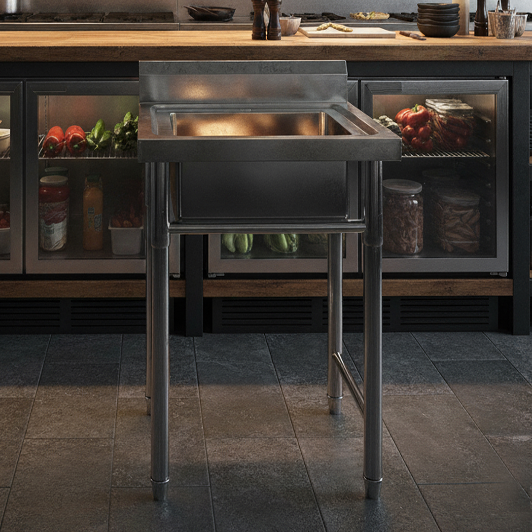 Lavafondo de Acero Inoxidable Joytek 50x50x90 cm 6