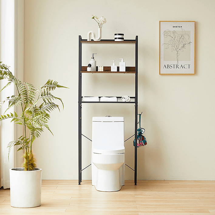 Estante Organizador para Baño sobre WC 162x64x24 cm 3
