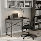 Mesa Escritorio Plegable de Metal y Madera Negro 100x50x75 cm - Miniatura 5