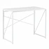 Mesa Escritorio Plegable de Metal y Madera Blanco 100x50x75 cm