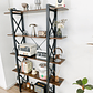 Estante de Metal y Madera 5 Niveles 120x28.5x182 cm Nogal Oscuro - Miniatura 3