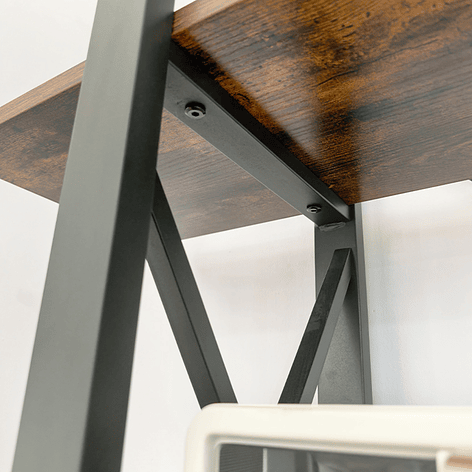 Estante de Metal y Madera 5 Niveles 120x28.5x182 cm Nogal Oscuro 8