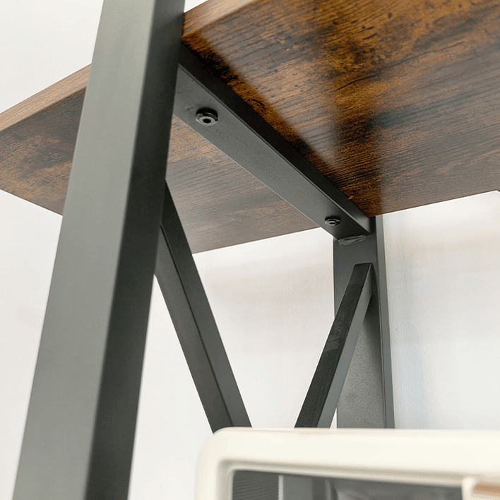 Estante de Metal y Madera 5 Niveles 120x28.5x182 cm Nogal Oscuro 8