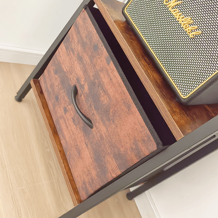 Estante Organizador Decorativo con Repisas y Cajón Inferior 141x42x29 cm 6