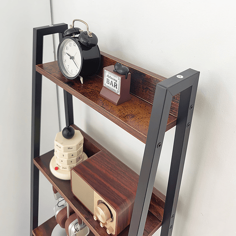 Estante Organizador Decorativo con Repisas y Cajón Inferior 141x42x29 cm 7