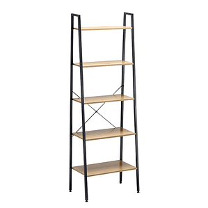 Estante Escalera de Metal con Repisas 60x35x171 cm Roble Claro