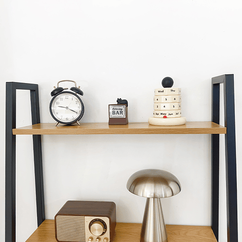 Estante Escalera de Metal con Repisas 60x35x171 cm Roble Claro 7