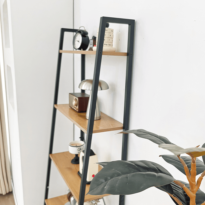 Estante Escalera de Metal con Repisas 60x35x171 cm Roble Claro 6