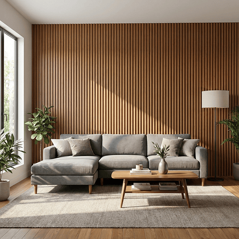 Caja Wall Panel PVC Café Claro 240x16 cm 3.84 m² (10 Paneles) 3