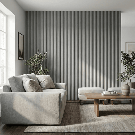 Caja Wall Panel PVC Gris Grafito 240x16 cm 3.84 m² (10 Paneles) 4