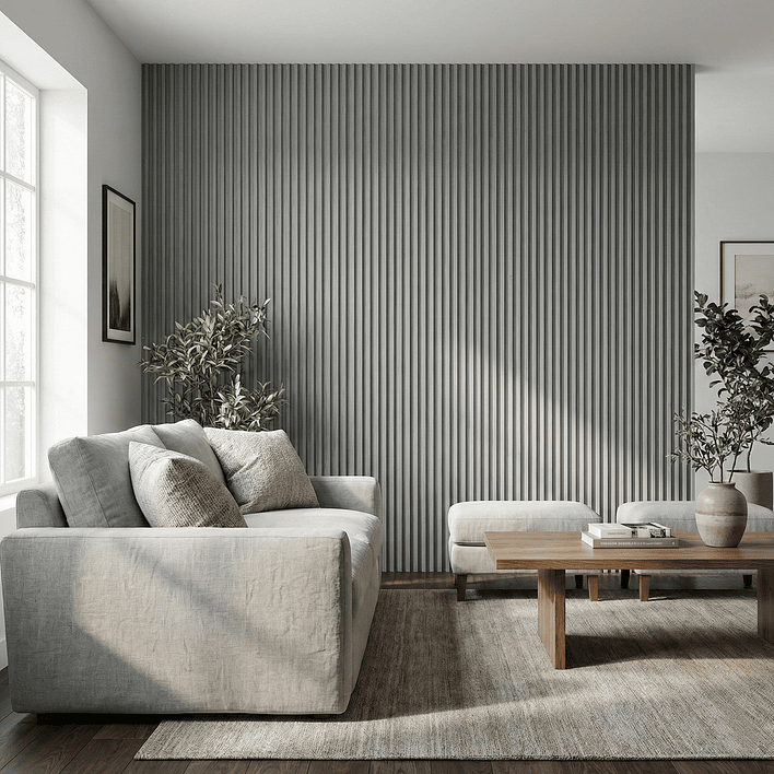 Caja Wall Panel PVC Gris Grafito 240x16 cm 3.84 m² (10 Paneles) 4