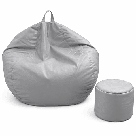 Puff Pera Eco Cuero talla XL Joytek / 120x80cm Gris 3