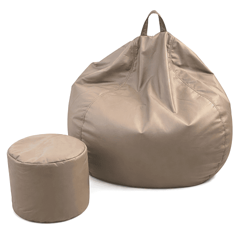 Puff Pera Eco Cuero talla XL Joytek / 120x80cm Café 4