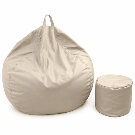 Puff Pera Eco Cuero talla XL Joytek / 120x80cm Caquis 4