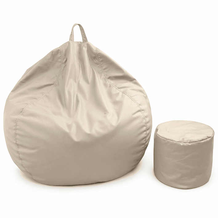 Puff Pera Eco Cuero talla XL Joytek / 120x80cm Caquis 4