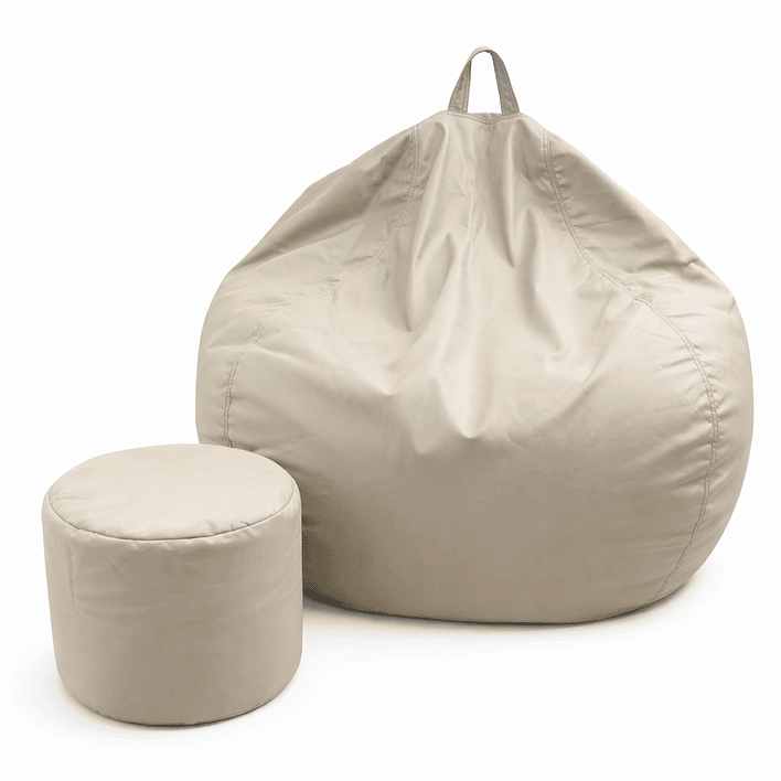 Puff Pera Eco Cuero talla XL Joytek / 120x80cm Caquis 3