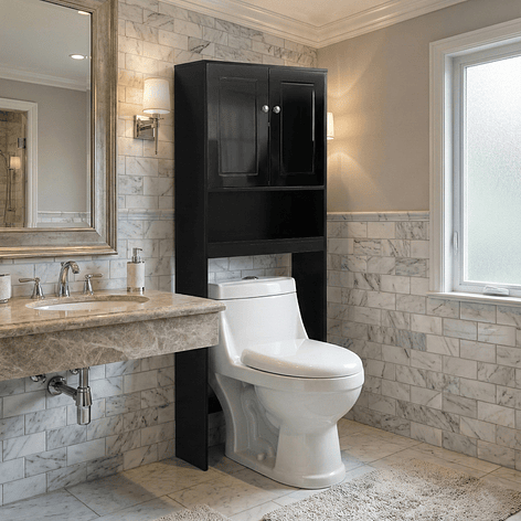 Estante Organizador para WC JOYTEK Negro 2