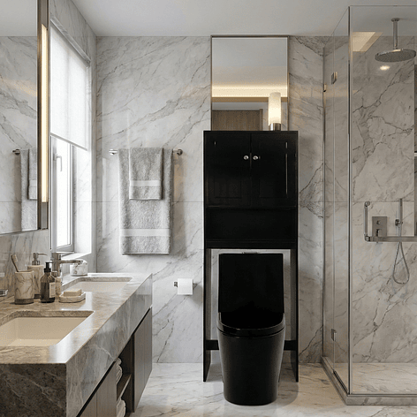 Estante Organizador para WC JOYTEK Negro 3