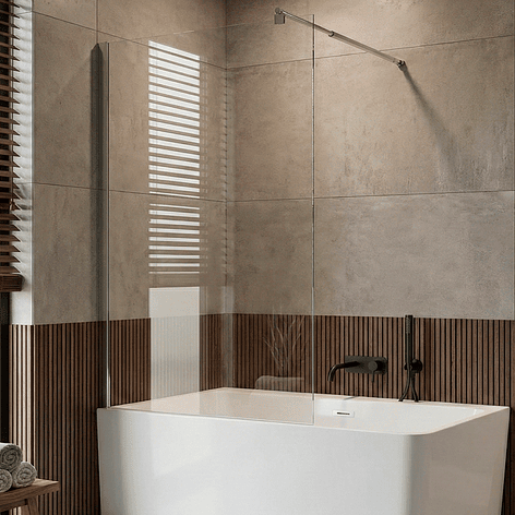 Mampara Fija para Tina Recta 90x140 Transparente 1