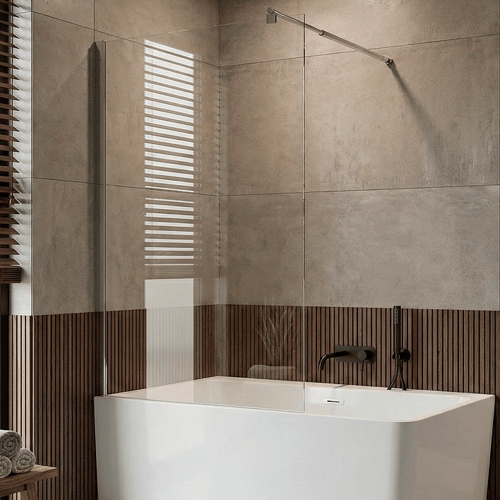 Mampara Fija para Tina Recta 90x140 Transparente 1